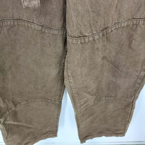 ザラ ZARA ベルト付き ダブルニー コットン&ヘンプパンツ メンズ M