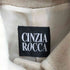 Cinzia Rocca イタリア製 ウール混 付け襟ファー ロングコート レディース US:4