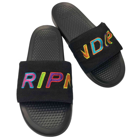 リップンディプ RIPNDIP レインボー 刺繍 コーデュロイ スポーツ サンダル メンズ 12