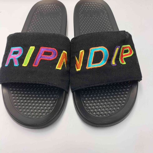 リップンディプ RIPNDIP レインボー 刺繍 コーデュロイ スポーツ サンダル メンズ 12