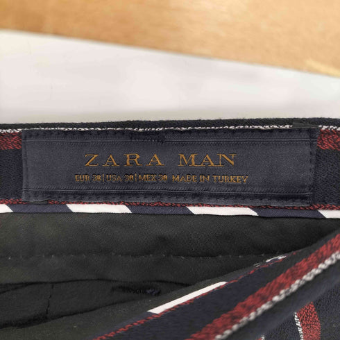 ザラマン ZARA MAN ストライプ ウォレットチェーン付き ストレートパンツ メンズ 38