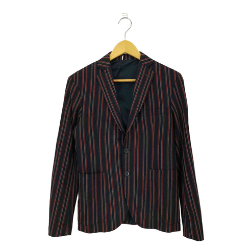 ザラマン ZARA MAN ストライプ 2ボタン ブレザー テーラードジャケット メンズ 46