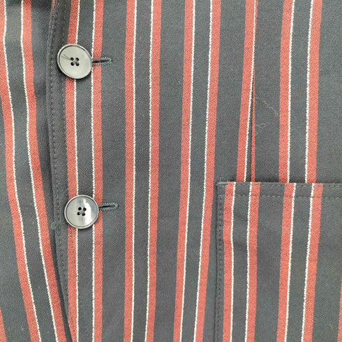 ザラマン ZARA MAN ストライプ 2ボタン ブレザー テーラードジャケット メンズ 46