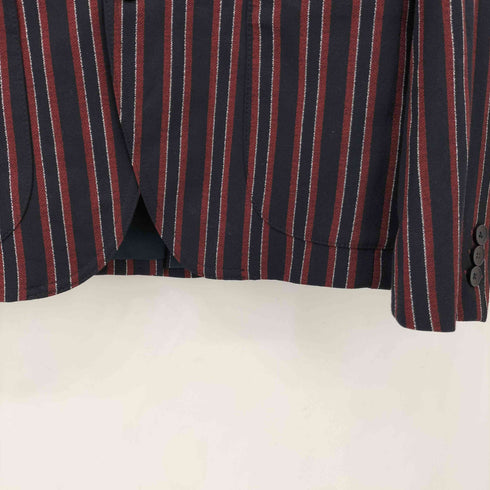 ザラマン ZARA MAN ストライプ 2ボタン ブレザー テーラードジャケット メンズ 46