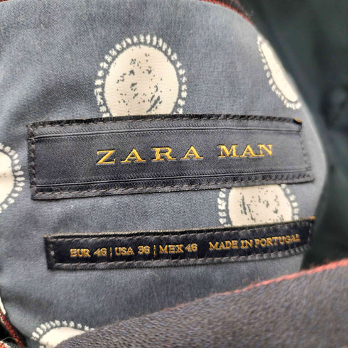 ザラマン ZARA MAN ストライプ 2ボタン ブレザー テーラードジャケット メンズ 46