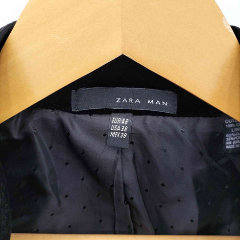 ザラマン ZARA MAN エポレット付き ベロア ナポレオンジャケット メンズ 48