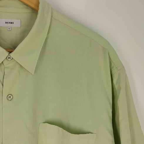 ビームス BEAMS 23SS ソリッド イージーフィット ミニレギュラーカラー シャツ メンズ JPN:L