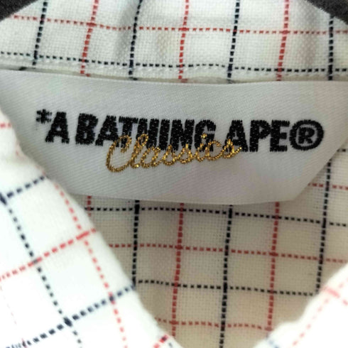 アベイシングエイプ A BATHING APE ボタンダウン ペンシルチェックシャツ レディース XXS