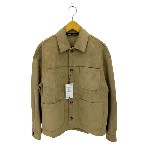 ザラ ZARA フェイク スエード スウェード シャツジャケット メンズ S