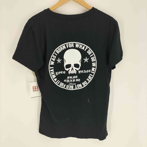 ロエン Roen スカル 両面プリント S/S Vネック Tシャツ Y2K メンズ import:L