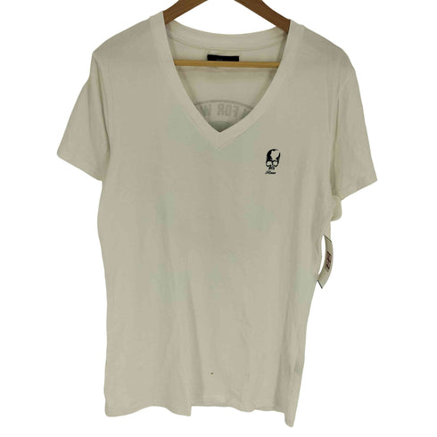 ロエン Roen スカル 両面プリント S/S Vネック Tシャツ Y2K メンズ import:L