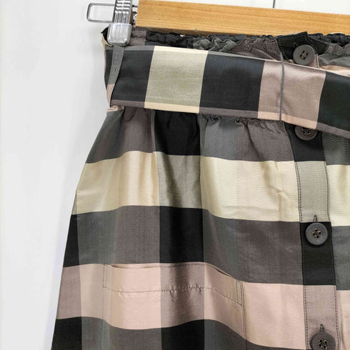 グレースコンチネンタル GRACE CONTINENTAL シルクチェックスカート レディース 36