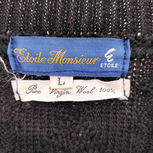 Etoile Monsieur Vネック ウール ニットセーター メンズ L