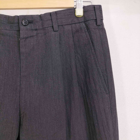 LQ...MEN 80-90S 4B コットン テーラードジャケット 2タック スラックスパンツ セットアップ メンズ L