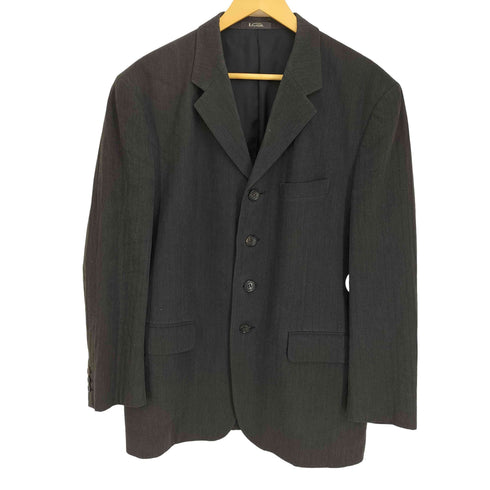 LQ...MEN 80-90S 4B コットン テーラードジャケット 2タック スラックスパンツ セットアップ メンズ L