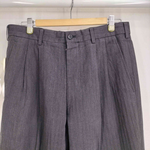 LQ...MEN 80-90S 4B コットン テーラードジャケット 2タック スラックスパンツ セットアップ メンズ L