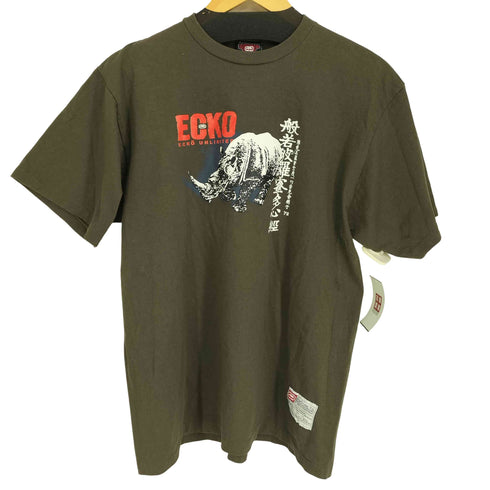エコーアンリミテッド ECKO UNLTD 90S 般若波羅蜜多心経 プリント S/S Tシャツ メンズ JPN:L