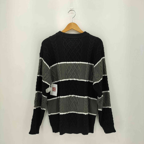 ネイバーフッド NEIGHBORHOOD BORDER CABLE KNIT ボーダー ケーブル クルーネックニット メンズ import:S