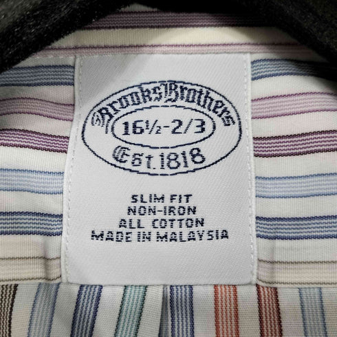 ブルックスブラザーズ BROOKS BROTHERS マルチストライプ L/S シャツ メンズ 16 1/2-2/3
