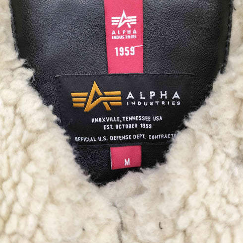 アルファインダストリーズ ALPHA INDUSTRIES B-3 パッチド フェイクムートン ジャケット メンズ import:M