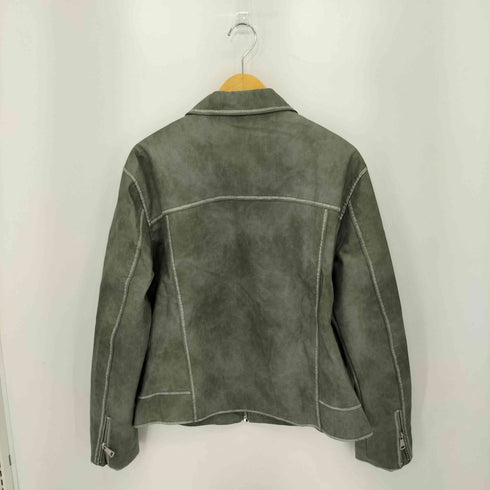 ザラ ZARA チャームエフェクト クロップド フェイクレザー ジャケット メンズ L