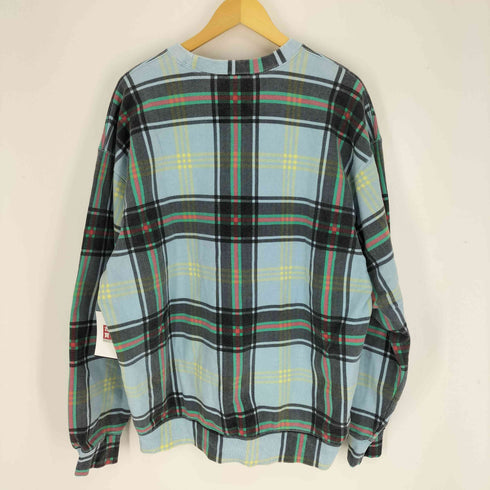 シュプリーム Supreme 21SS Plaid Crewneck Light Blue メンズ import:XL