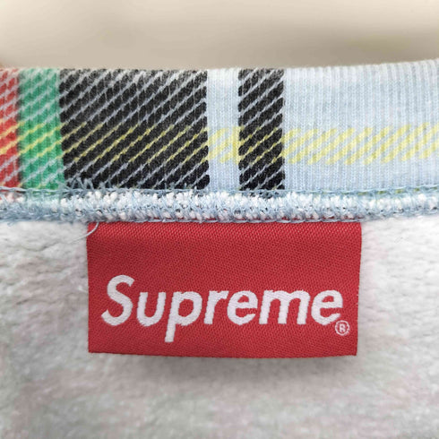 シュプリーム Supreme 21SS Plaid Crewneck Light Blue メンズ import:XL