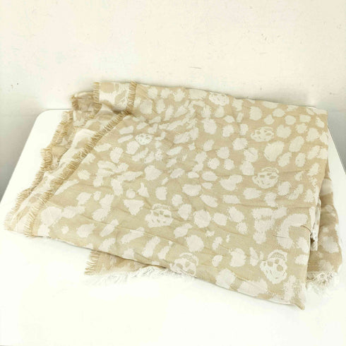 アレキサンダーマックイーン Alexander McQueen シルク混 レオパード柄 大判ストール レディース