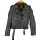ザラ ZARA ラムレザーダブルライダースジャケット レディース import:M