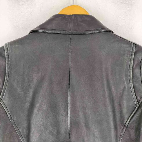 ザラ ZARA ラムレザーダブルライダースジャケット レディース import:M