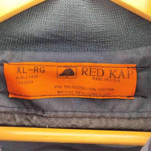 レッドキャップ RED KAP 90S USA製 TALON ZIP 企業ロゴ ワーク ボンバー ジャケット メンズ import:XL