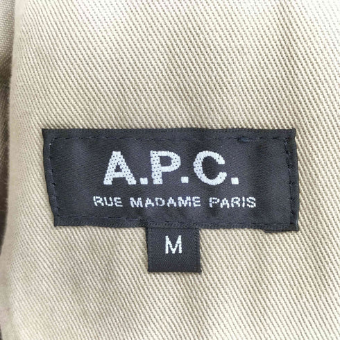 アーペーセー A.P.C. コットン スイングトップ ジップ アップ ジャケット メンズ import:M