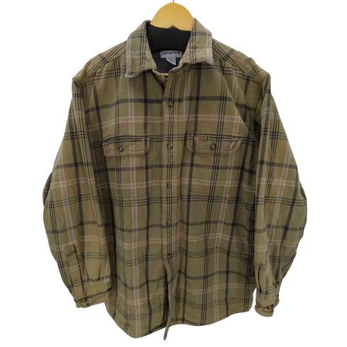 カーハート Carhartt 00S 裏地サーマル ワッフル フラップポケット L/S ヘビーウェイト コットン チェック シャツ メンズ import:L