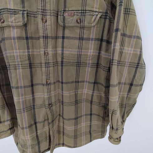 カーハート Carhartt 00S 裏地サーマル ワッフル フラップポケット L/S ヘビーウェイト コットン チェック シャツ メンズ import:L