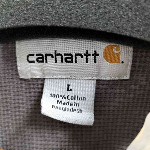 カーハート Carhartt 00S 裏地サーマル ワッフル フラップポケット L/S ヘビーウェイト コットン チェック シャツ メンズ import:L
