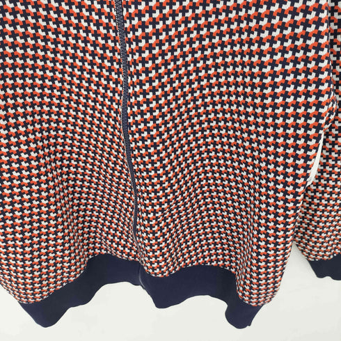 ザラ ZARA 幾何学柄 トリコロール ニット トラックジャケット メンズ M