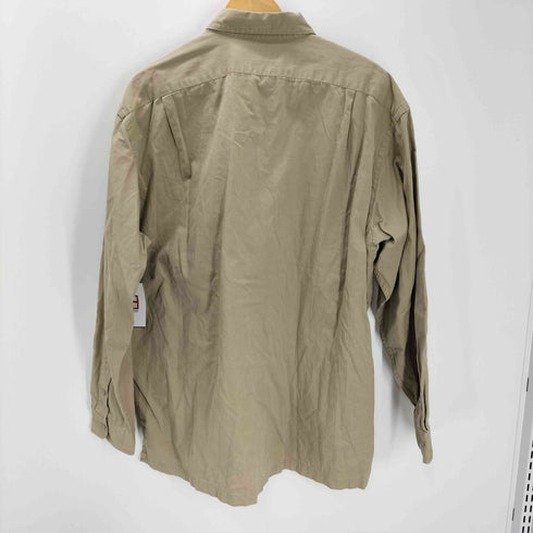 ポロバイラルフローレン Polo by RALPH LAUREN 90S GARVEY ポニー無し ヘリンボーン シャドーストライプ L/S フラップポケット ワークシャツ ビックサイズ メンズ import:XL