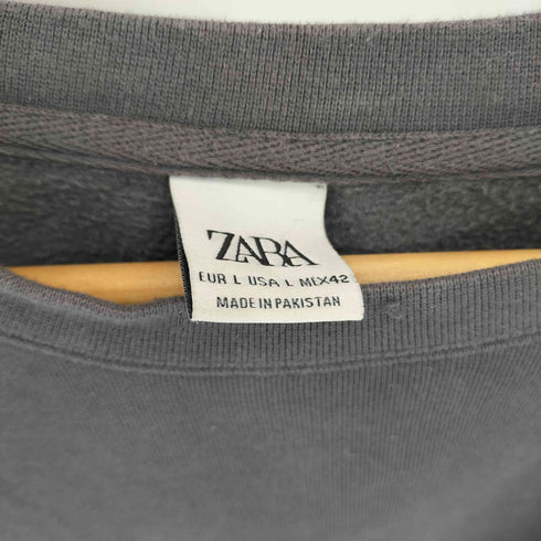 ザラ ZARA 裏起毛 クルーネック スウェット トレーナー メンズ import:L