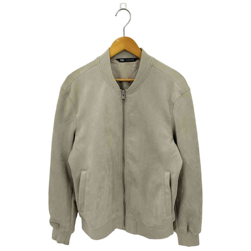 ザラ ZARA FAUX SUEDE BOMBER JACKET フェイク スウェード ブルゾン メンズ M