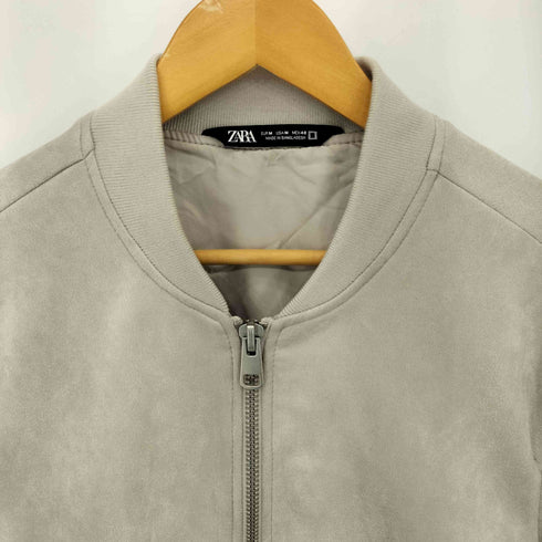 ザラ ZARA FAUX SUEDE BOMBER JACKET フェイク スウェード ブルゾン メンズ M