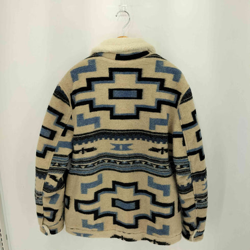 ザラ ZARA ネイティブ柄 フリース ボア ジャケット メンズ M