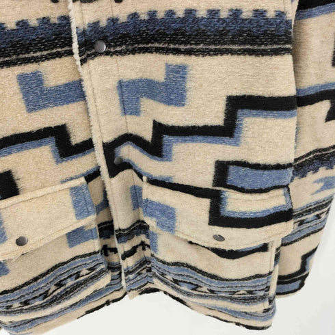 ザラ ZARA ネイティブ柄 フリース ボア ジャケット メンズ M