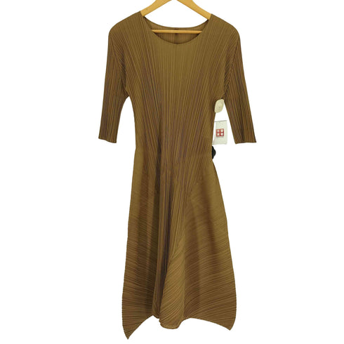 プリーツプリーズイッセイミヤケ PLEATS PLEASE ISSEY MIYAKE 19SS ミッドレングス プリーツ ドレス L/S ワンピース レディース JPN:3