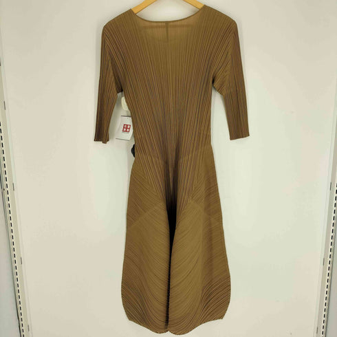 プリーツプリーズイッセイミヤケ PLEATS PLEASE ISSEY MIYAKE 19SS ミッドレングス プリーツ ドレス L/S ワンピース レディース JPN:3