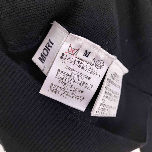 ハナエモリ HANAE MORI バタフライ 蝶 スパンコール デザイン プルオーバー トートルネック ニット セーター レディース JPN:M