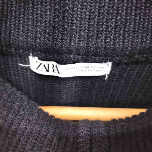 ザラ ZARA ダブルジップニットベスト ドライバーズニットベスト メンズ M