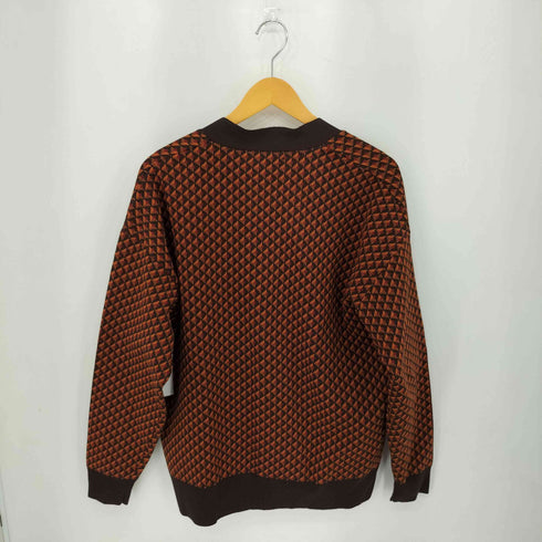 ザラ ZARA 幾何学柄 5B ポリエステルナイロン ニットカーディガン メンズ L