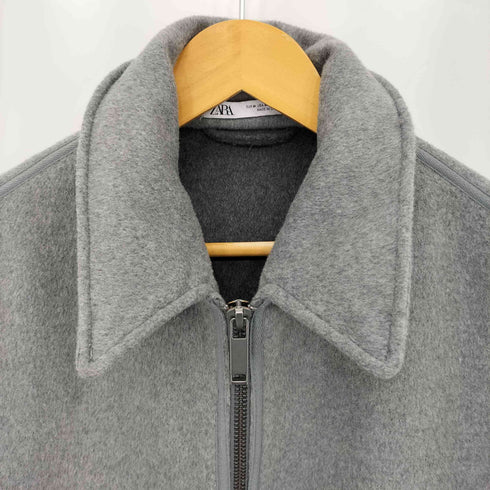 ザラ ZARA ダブルジップ ウール ブルゾン ジャケット メンズ M