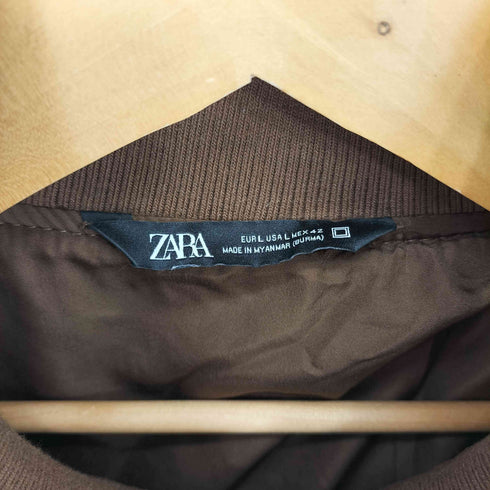ザラ ZARA ハイネック フェイク スエード スウェード ジャケット メンズ L
