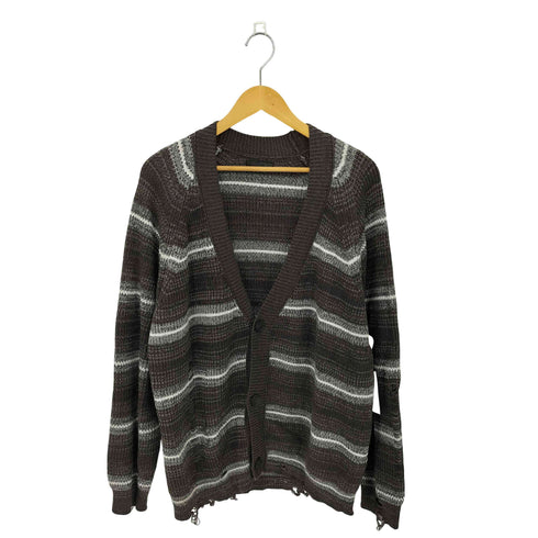 ザラ ZARA テクスチャー ストライプ レギュラーフィット カーディガン メンズ S-M